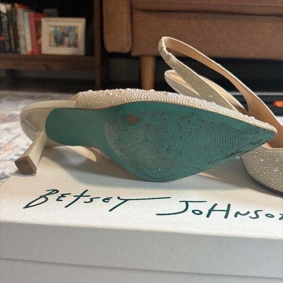 Blue by Betsey Johnson Clark Pearl Slingback Pumps - Picture 5 of 7